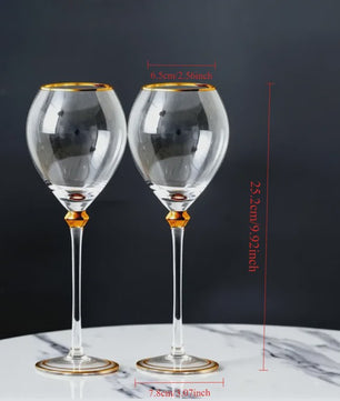 2pcs Light Luxury High-end Crystal Cup Red Wine Glass Set Tall Glass Party Wine Glass Glasses DrinkingGlasses for ChampagneFlute
