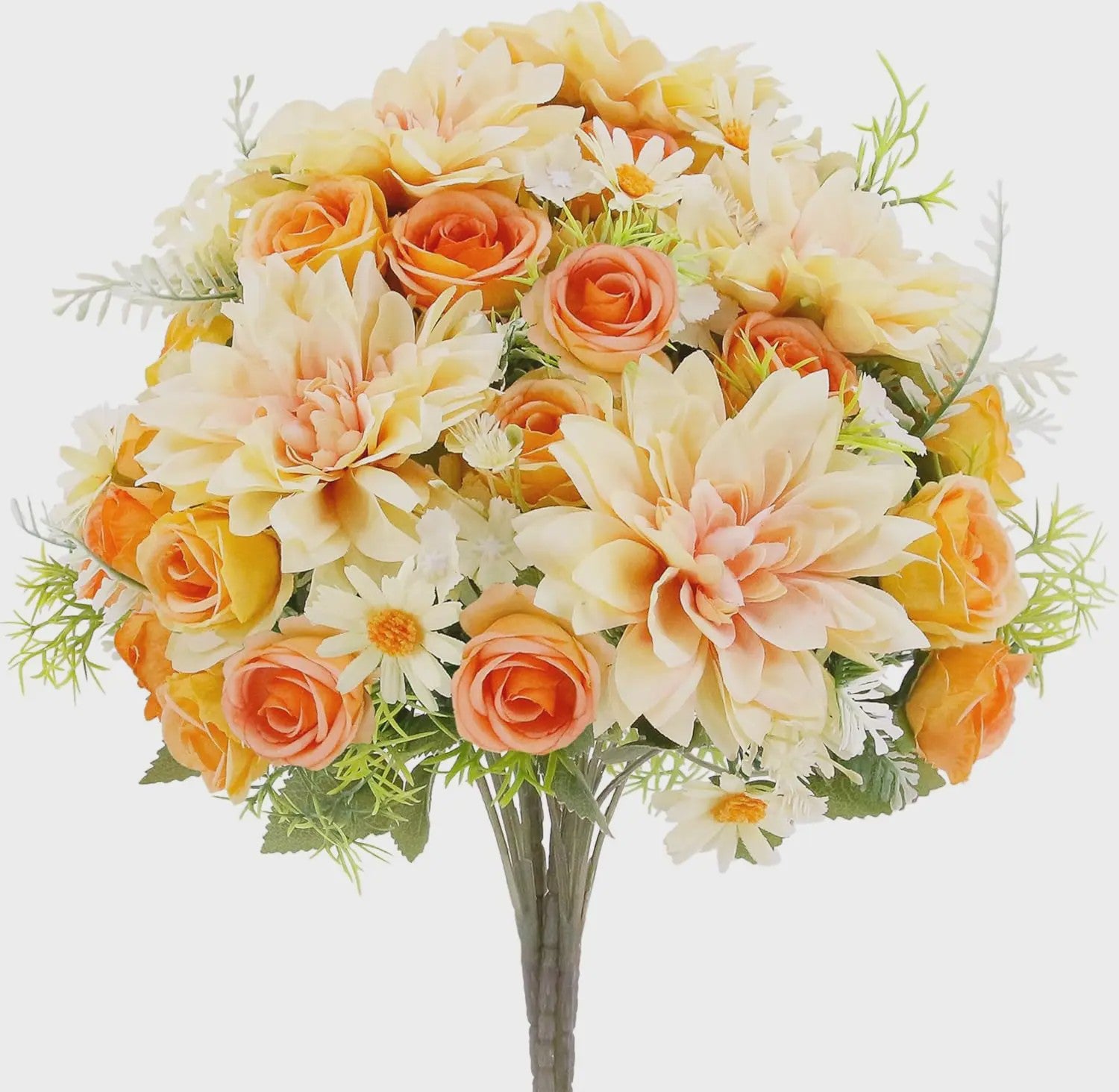Kunstboeket Rozen, Dahlia's & Hydrangea's - Decoratie voor Huis, Bruiloft & Tuin