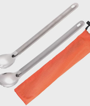 Tiartisan Titanium Spork: Ultralichte Lange Lepel & Vork voor Outdoor Avonturen
