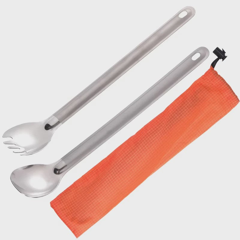 Tiartisan Titanium Spork: Ultralichte Lange Lepel & Vork voor Outdoor Avonturen