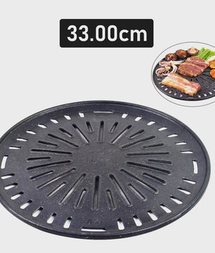 Ronde Grillplaat 29.5cm - Non-stick Aluminium voor Korean BBQ, Camping & Inductie