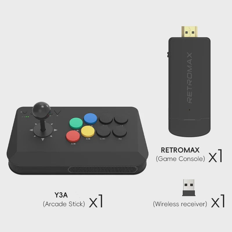 Wireless Arcade Stick Y3A Max - Pro Fight Joystick voor PC, TV Box & Retro Games