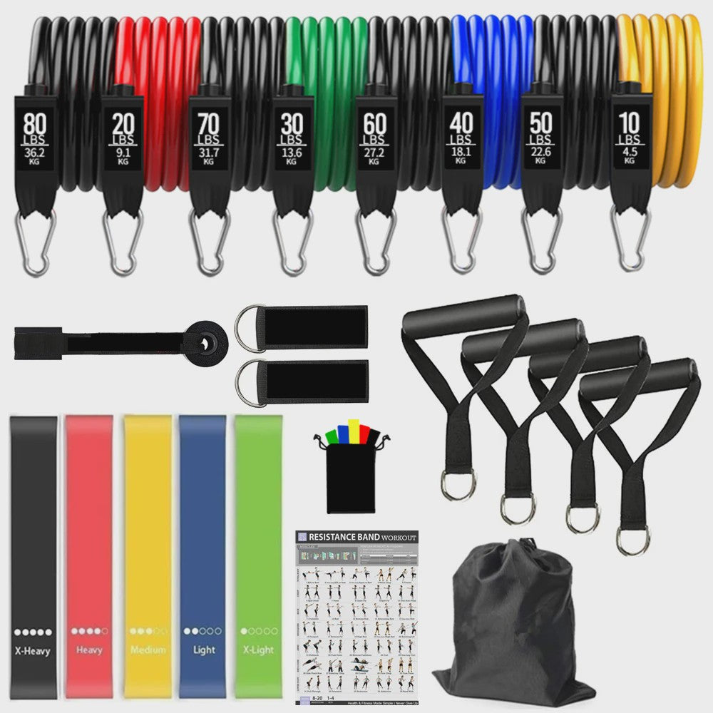 Fitness Bar met Weerstandsbanden: Complete Set voor Thuis & Pilates/Yoga Training