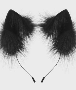 Handgemaakte Pluizige Dierenoren Hoofdband - Kat & Vos Oortjes voor Cosplay & Feest