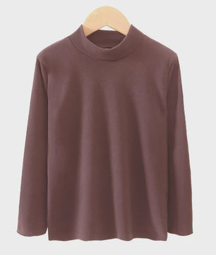 Warme Kinder Thermo T-shirt met Col - Zacht Fleece, Lange Mouwen voor Jongens en Meisjes