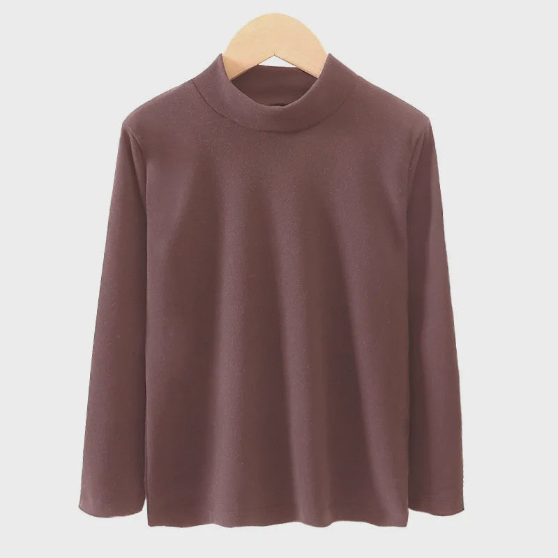 Warme Kinder Thermo T-shirt met Col - Zacht Fleece, Lange Mouwen voor Jongens en Meisjes
