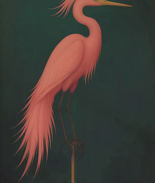 Japandi Poster Set: Roze Japanse Kraanvogels & Blauwe Reigers op Canvas