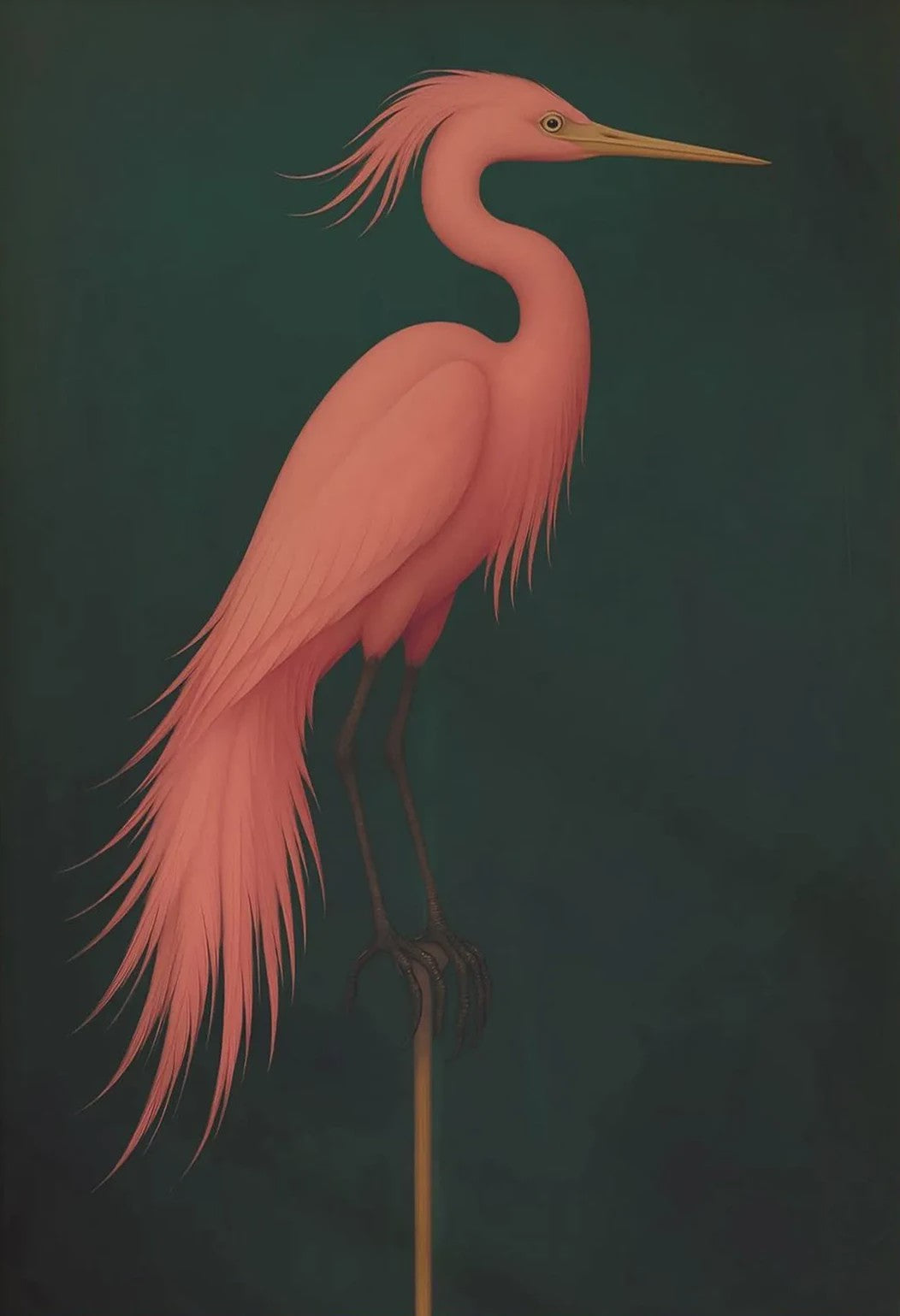 Japandi Poster Set: Roze Japanse Kraanvogels & Blauwe Reigers op Canvas