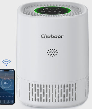 Chuboor Luchtreiniger H13 HEPA met WiFi & App Bediening - Stil & Compact voor Ruimtes tot 20m²