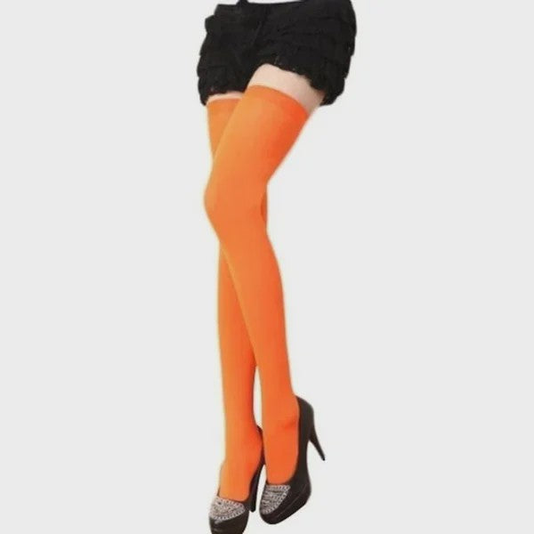 Dames Hoge Sokken Over de Knie - Zwart, Wit & Kleurrijk - Warm & Stijlvol