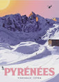 Vintage Poster Collectie: Frankrijk, Spanje, Pyreneeën & Fietsroutes - Wanddecoratie Canvas Prints