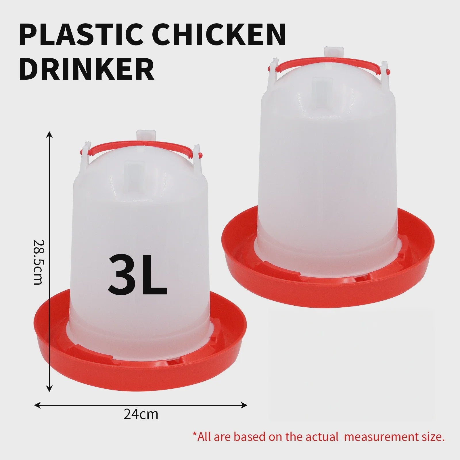 Automatische Kippen Drinkbak - Plastic Voederapparaat - Diverse Maten (1L t/m 18L)