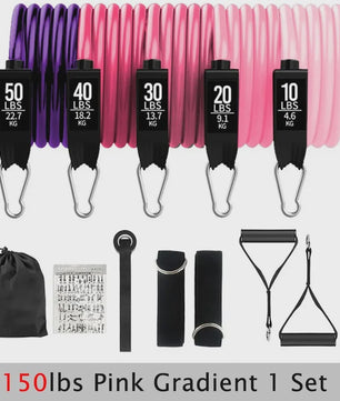 Verstelbare Weerstandsbanden Set (20-200 LBS) voor Krachttraining & Fitness
