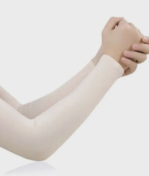 Zomer Arm Sleeves met UV Bescherming - Ademend IJs Zijde, Vingerloos