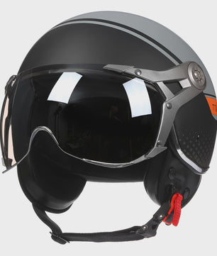 Retro Open Face Motorhelm 3/4 Vintage Chopper Scooter Helm - DOT Goedgekeurd