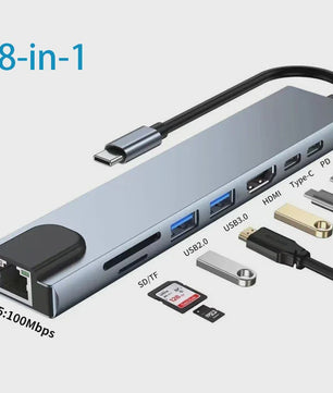 Universele USB-C Hub Docking Station met Thunderbolt 3, 4K HDMI & PD Opladen