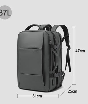 BANGE Heren Rugzak - Waterdicht, Uitbreidbaar, 17.3" Laptopvak, Grote Capaciteit voor Reizen & Wandelen