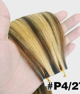 Tape-in Haarverlengingen 100% Echt Menselijk Haar - Kleur #2 - Naadloos & Zacht