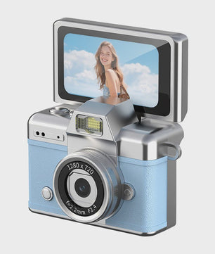 Ourlife Mini Retro Digitale Camera met 1.47 Inch Flip Screen & Sleutelhanger