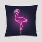 Vrolijke Flamingo Kussenhoes Vierkant - Decoratie voor Bank & Auto