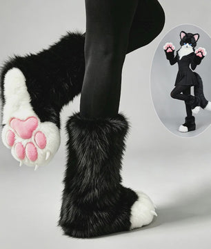 Pluche Poot Laarsjes - Cosplay & Fursuit Kattenpoot Schoenen