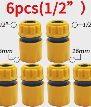 Set van 6 Tuinslang Koppelingen - 3/4" & 1/2" - Snelkoppeling voor Reparatie & Irrigatie