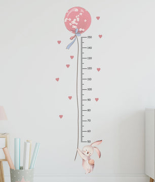 Vrolijke Groeimeter Muursticker met Safari Dieren - Perfect voor de Kinderkamer
