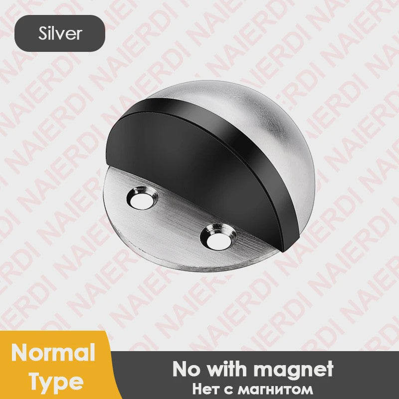 RVS Deurstopper met Sticker & Schroef - Zonder Boren, Magnetisch of Normaal