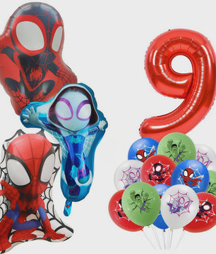 Superheld Folieballonnen Set: Spiderman, Batman, Iron Man & Captain America - Feestdecoratie