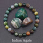 Natuurlijke Edelsteen Armband - Reiki, Blauwe Apatite, Lapis Lazuli, Amethist & Tijgeroog