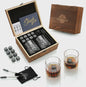 Luxe Whiskey Set met Glazen en Granieten Stenen - Houten Cadeaubox
