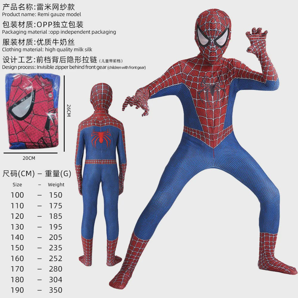 Realistisch Spider-Man Cosplay Kostuum - Volledig Pak (100-190cm)