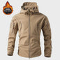 Heren Softshell Fleece Outdoor Jas met Capuchon - Winddicht & Warm voor Camping, Hiking, Jagen