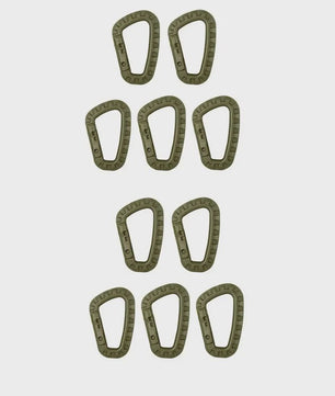 Tactische Karabijnhaak Clips D-Ring Gespen - Set van 1-10 Stuks voor Outdoor & Backpacking