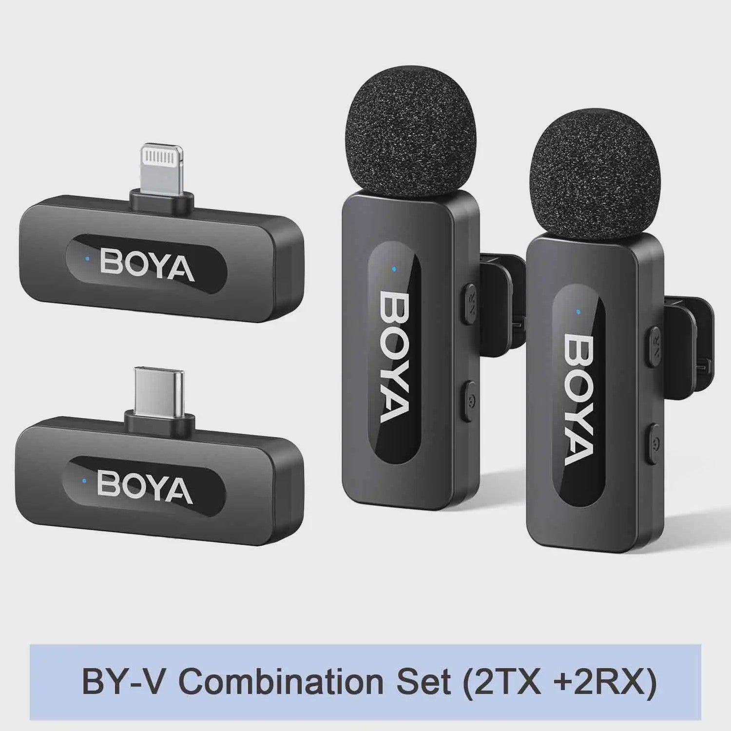 BOYA BY-V Professioneel Draadloos Lavalier Mini Microfoon Systeem voor iPhone & Android