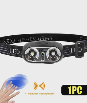 Krachtige 5 LED Hoofdlamp met Ingebouwde Batterij - USB Oplaadbaar voor Buitenactiviteiten