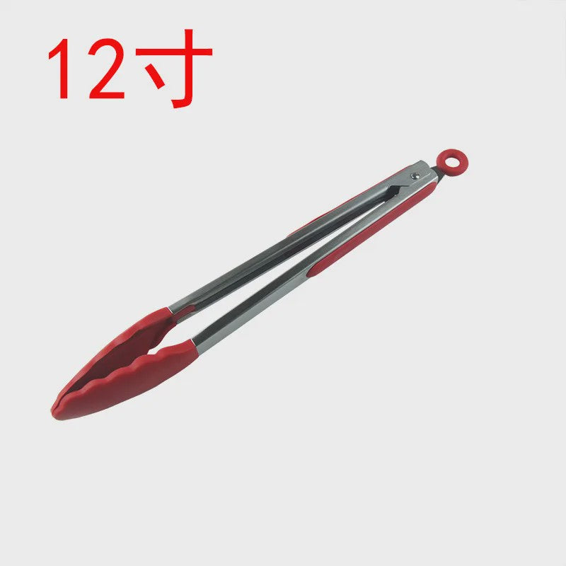 Set Keukentang 7, 9 & 12 Inch - RVS met Hittebestendige Siliconen Tips & Vergrendeling
