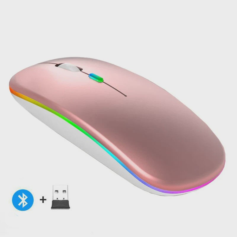 Draadloze Oplaadbare Muis: Bluetooth & 2.4GHz Dual Mode voor PC/Laptop