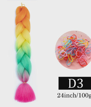 24 Inch Jumbo Braids Haarverlenging - Synthetisch Vlechtkapsel met Ombre Kleuren