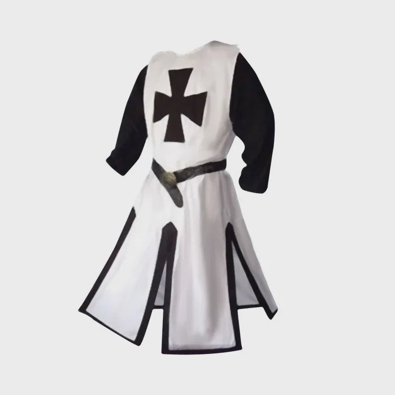 Middeleeuwse Kruisvaarder Tuniek met Riem - Renaissance & Cosplay Kostuum
