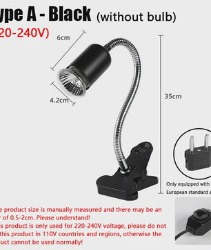 Reptielen Warmtelamp Houder UVA UVB Dimbare Zonnebank Spot 220-240V
