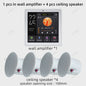 Slimme 2-Zone Wandversterker met Touchscreen: Bluetooth, AUX, TF & FM voor Thuisbioscoop