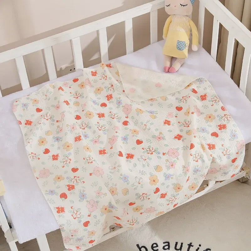 Zachte Muslin Swaddle Deken voor Baby's - Katoen, 80x80cm, met schattige prints