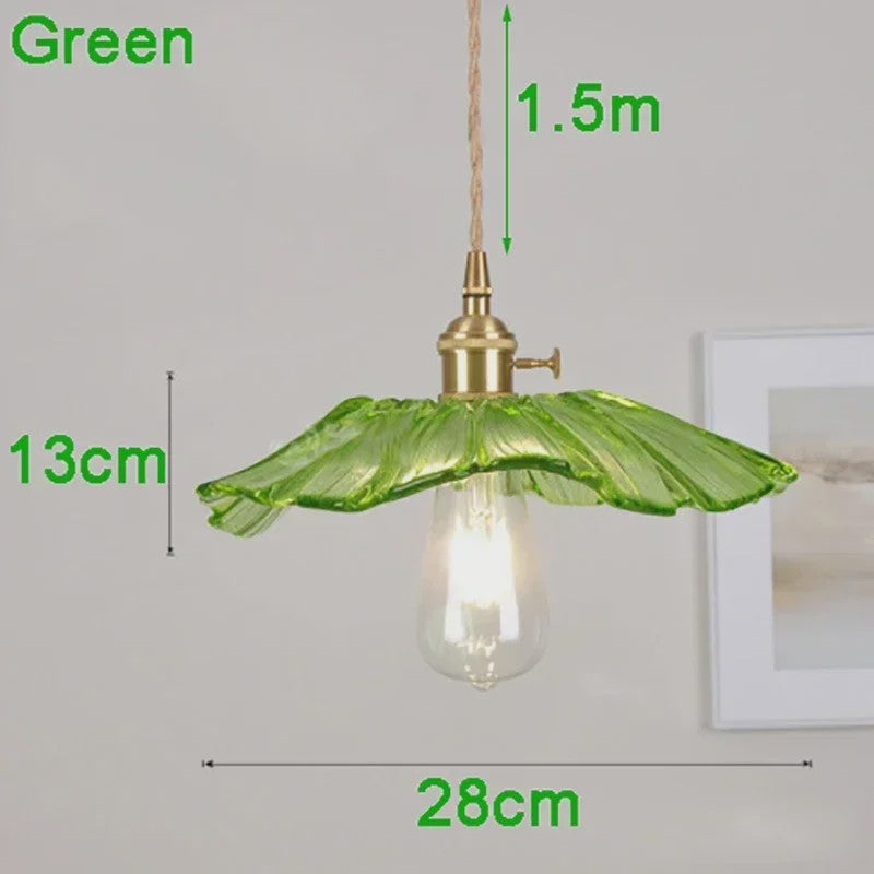 Moderne Glas Glasmozaïek Bloem Hanglamp - Sfeervolle Verlichting voor Woonkamer & Slaapkamer