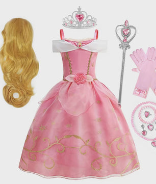 Roze Aurora Prinsessenjurk - Droomjurk voor Feestjes en Verkleedpartijen