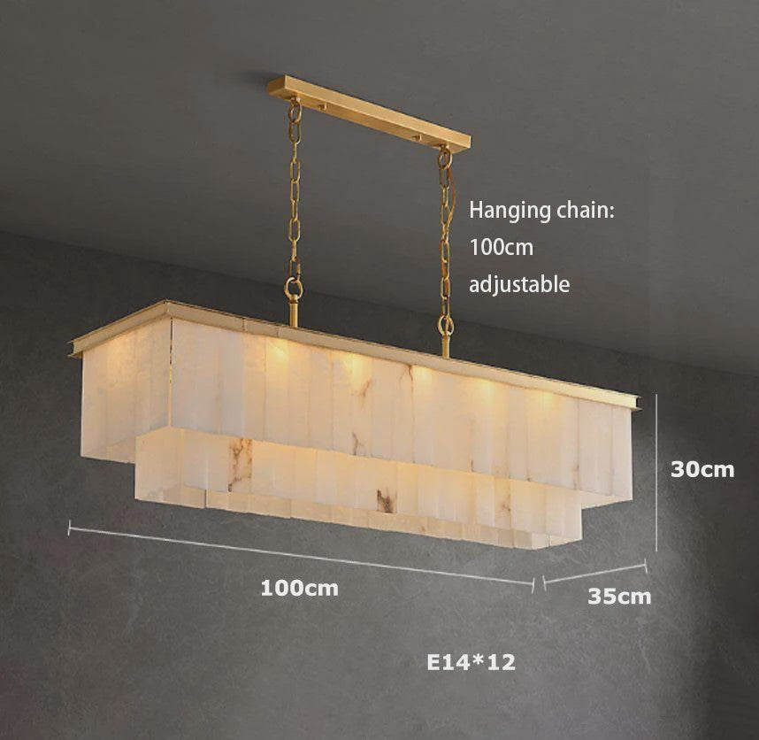 Luxe Marmer LED Kroonluchter Goud/Chroom - Dimbaar