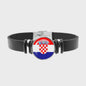 Leren Armband met Vlag van [Land] - Stijlvolle Bangle voor Dames en Heren