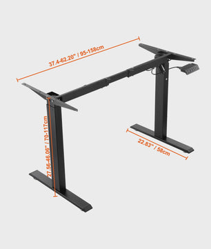 Elektrisch Sta-Bureau Frame: Verstelbaar Werkstation voor Thuis of Kantoor