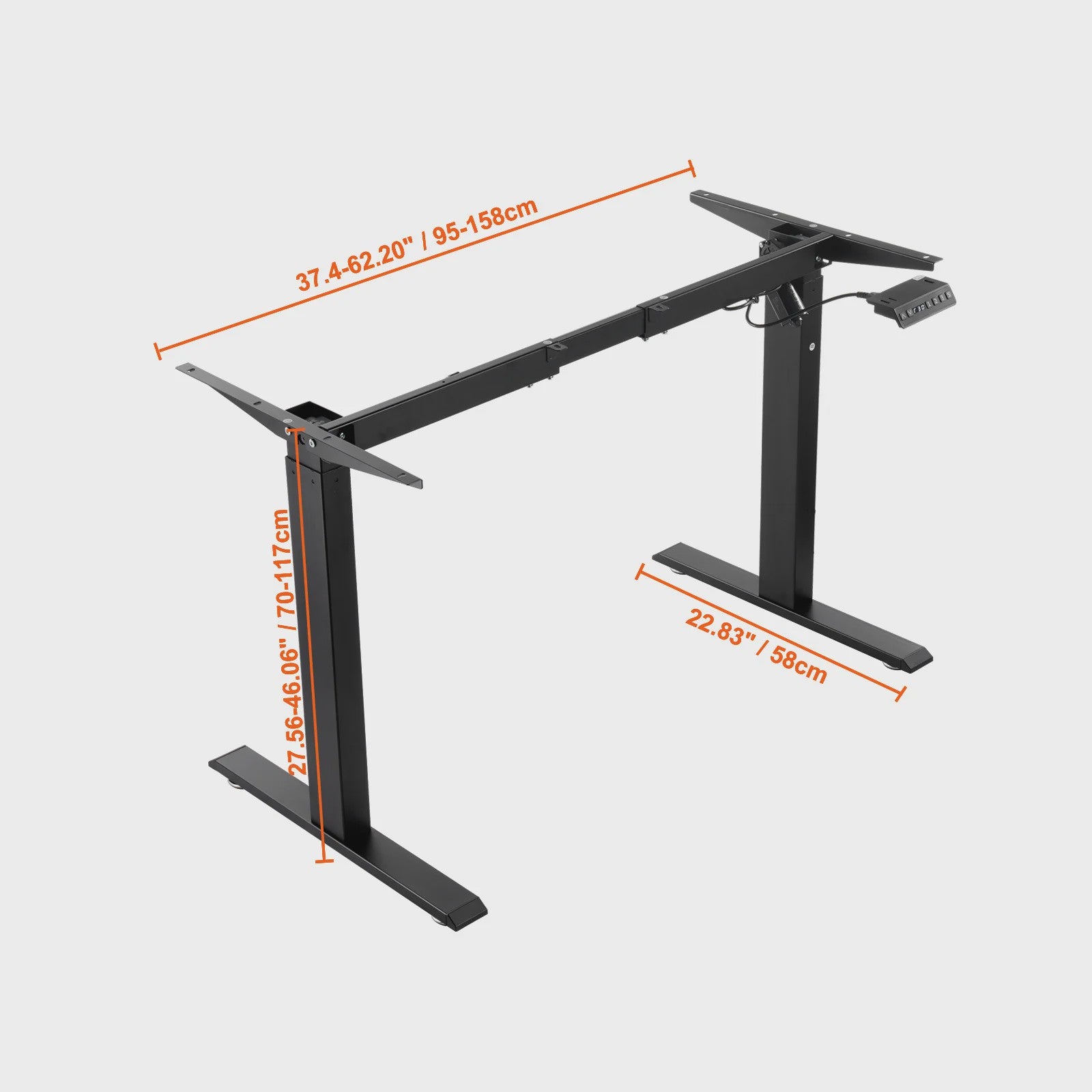 Elektrisch Sta-Bureau Frame: Verstelbaar Werkstation voor Thuis of Kantoor