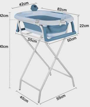 Opvouwbaar Babybadje met Onderstel - Veilig en Comfortabel Baden voor Pasgeborenen en Peuters